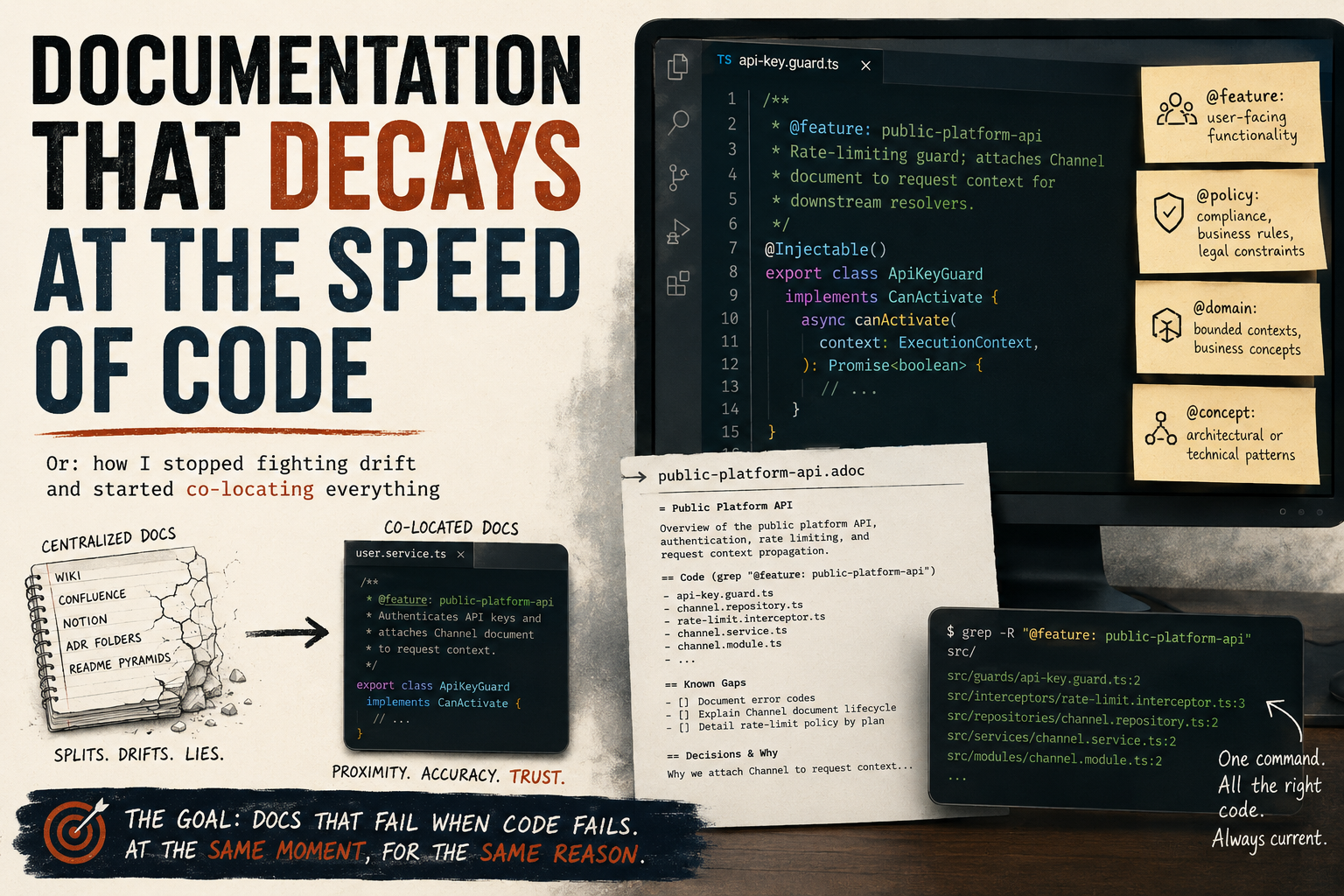 Documentation That Decays at the Speed of Code